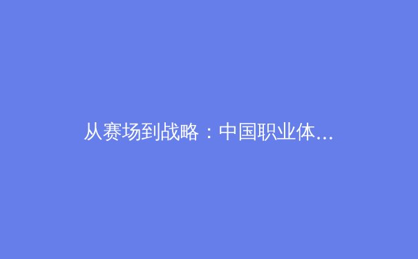 从赛场到战略：中国职业体育的商业化转型与未来挑战